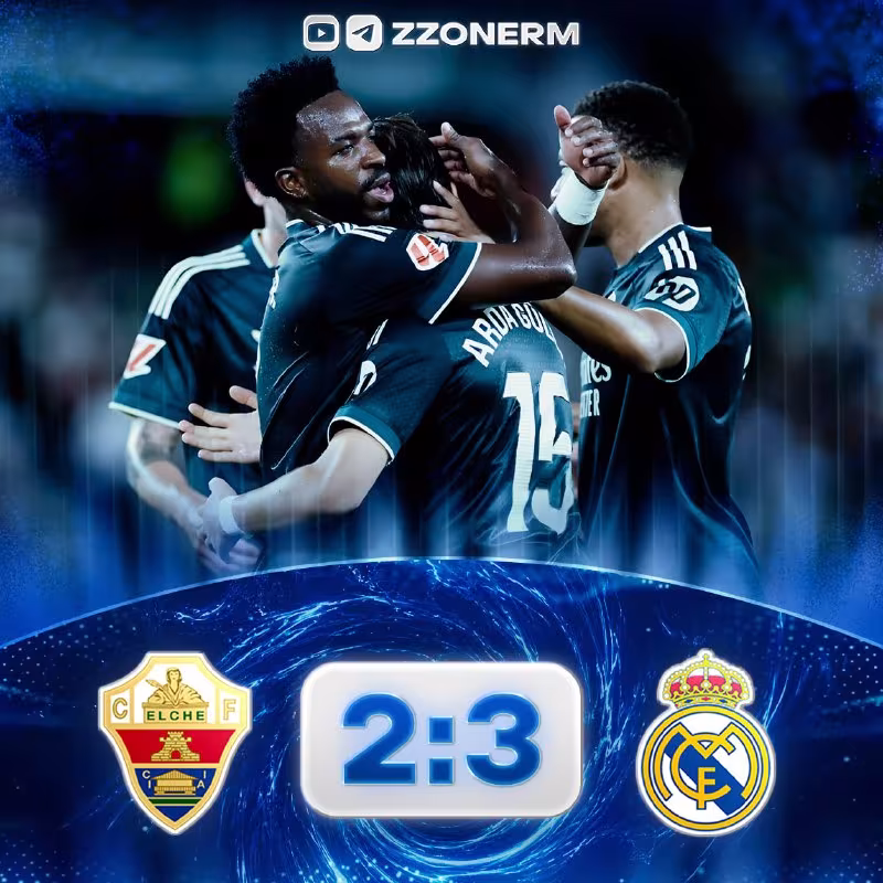 Elche 2:3 Real Madrid: Espi jamoasiga g'alaba keltirdi