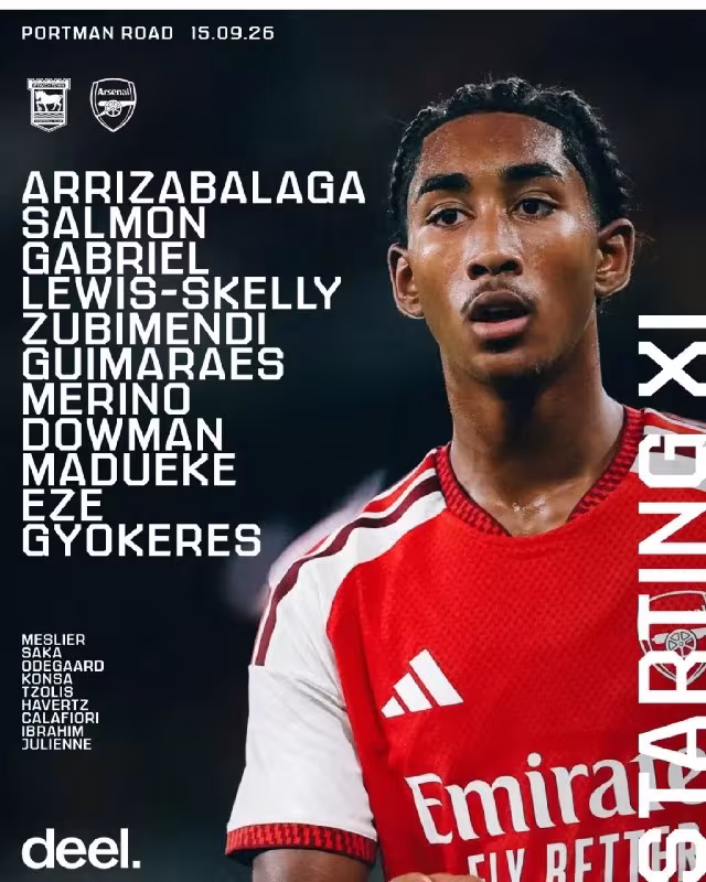 Arsenalning navbatdagi o'yin uchun tarkibi ma'lum bo'ldi