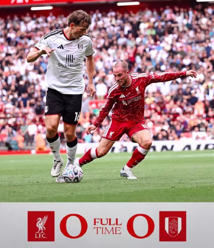 Liverpool safarda golsiz durang o'ynadi
