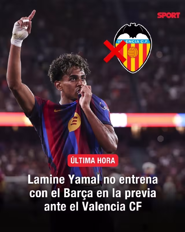 Lamin Yamal mashg'ulotlarda ishtirok etmayapti