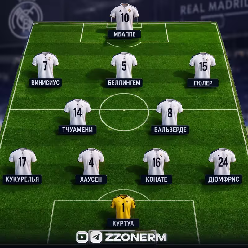 Marca «Real Madrid»ning «Elche»ga qarshi o'yin uchun taxminiy tarkibini e'lon qildi