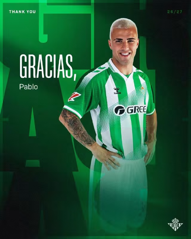 Pablo Garsiya «Real Betis»ni tark etdi
