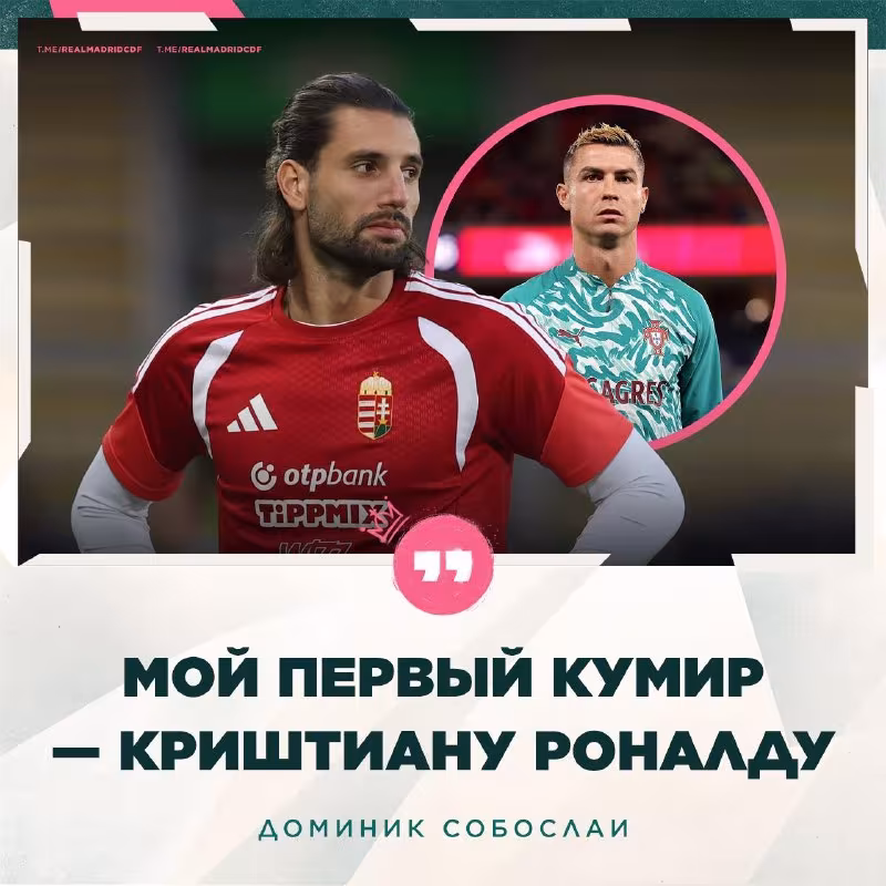 Dominik Soboslai Krishtianu Ronalduni o'z kumiri deb atadi