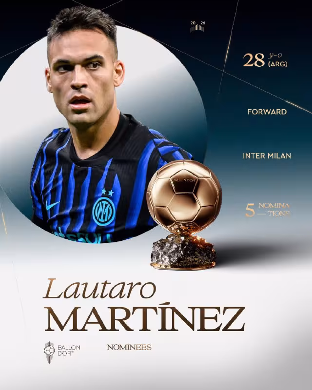 Lautaro Martines «Oltin to'p»ga da'vogarlar ro'yxatida