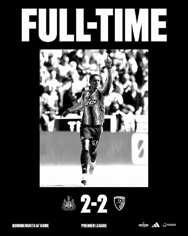Nyukasl 2:2 Bornmut: APL 3-tur uchrashuvi yakunlandi
