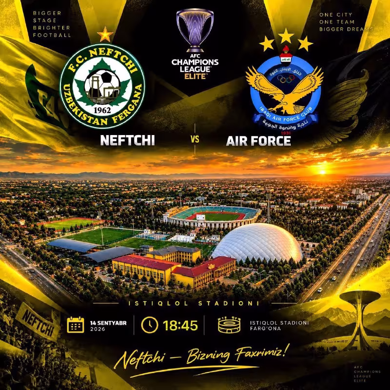 Neftchi – Air Force uchrashuvi uchun chiptalarning 75 foizi sotildi