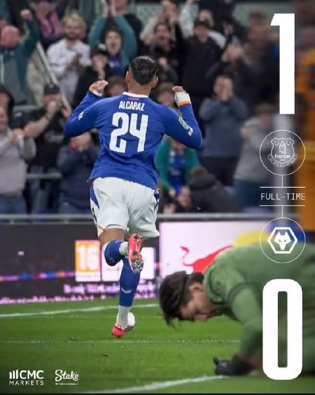 Everton 1:0 Wolves: Carabao kubogida navbatdagi bosqich