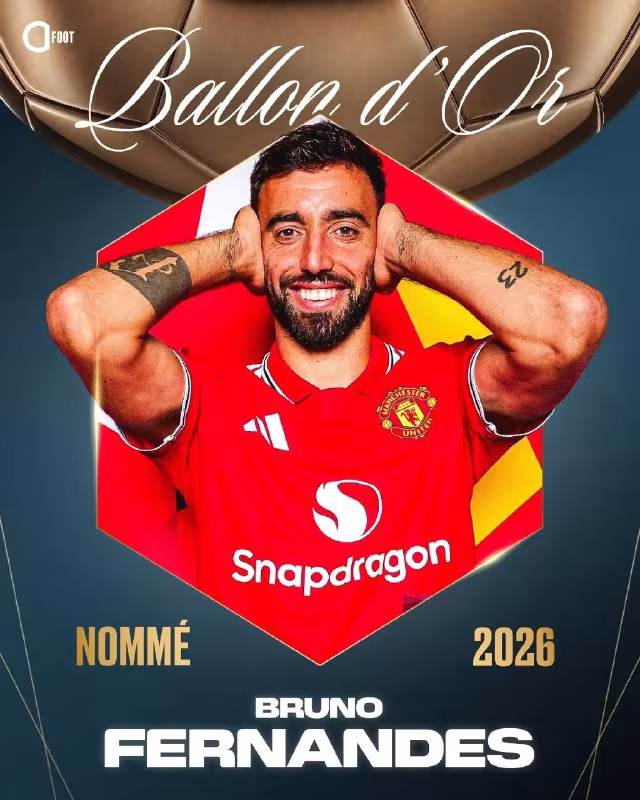 Bruno Fernandes «Oltin to'p»ga nomzod bo'ldi