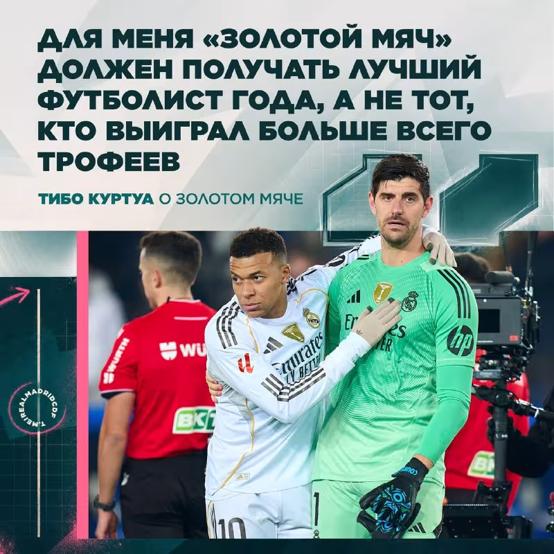 Tibo Kurtua: «Oltin to'p» uchun favoritim — Mbappe