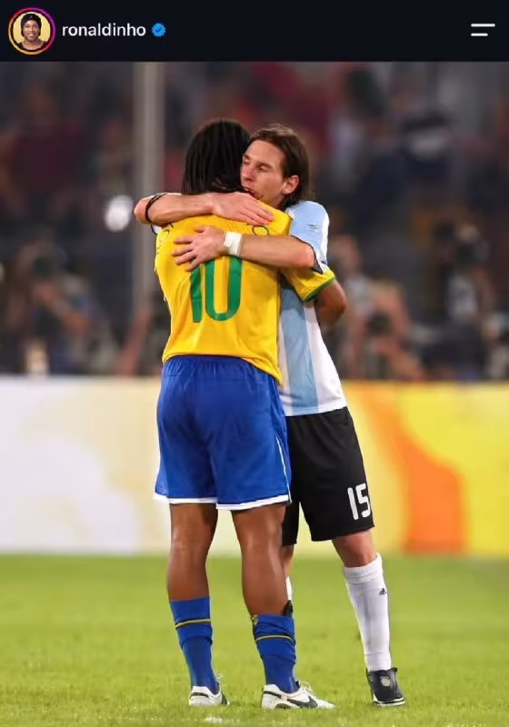 Ronaldinyo Lionel Messiga iliq tilaklar bildirdi
