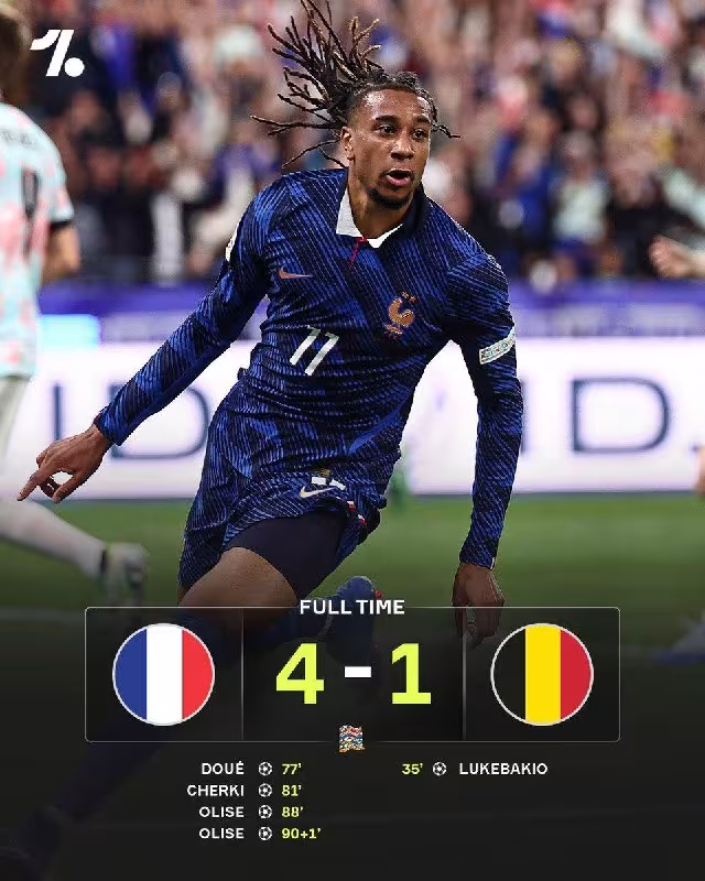 Fransiya 4:1 Belgiya: «Milan» futbolchilari milliy jamoalardagi o'yinlari