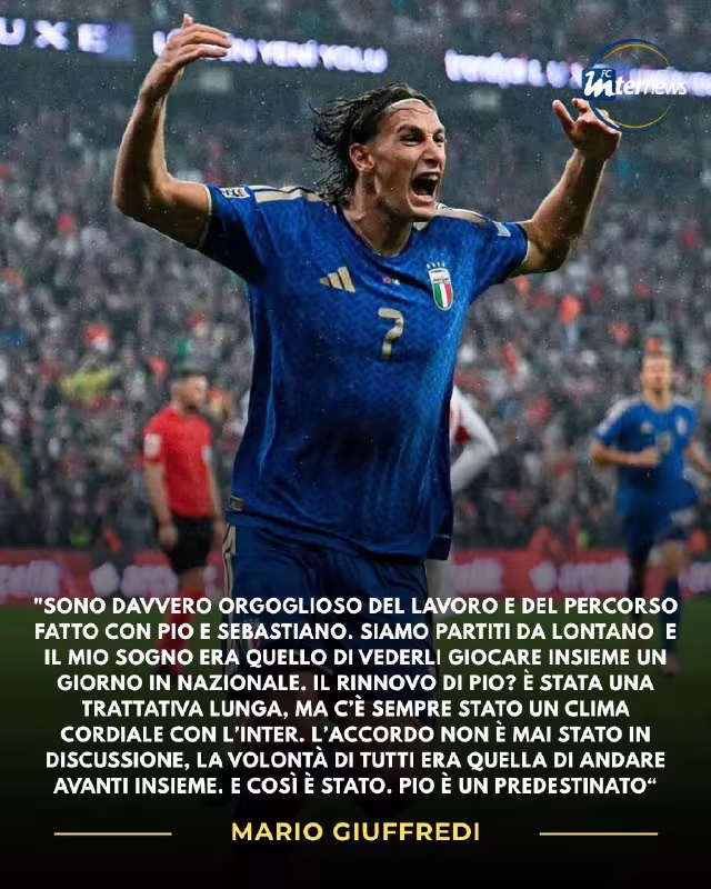 Mario Giuffredi: Pio Esposito «Inter» bilan shartnomani uzaytirganidan xursandmiz
