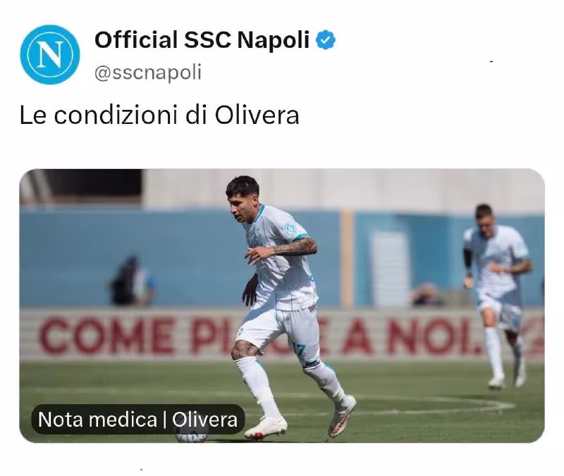 Matias Olivera jarohat oldi