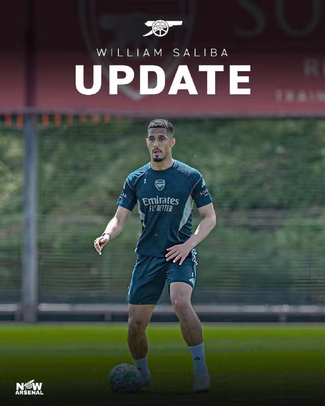 William Saliba mashg'ulotlarga qaytdi