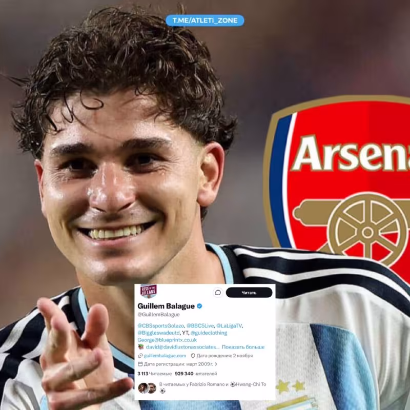 Julian Alvares qishda «Arsenal»ga o'tishi mumkin