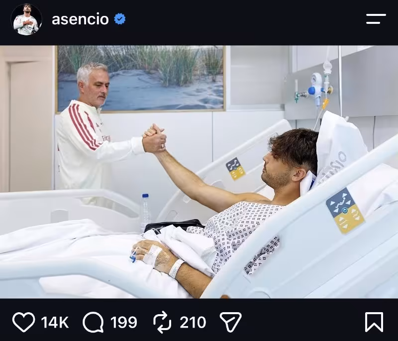 Marko Asensio jarrohlik amaliyotini o'tkazdi