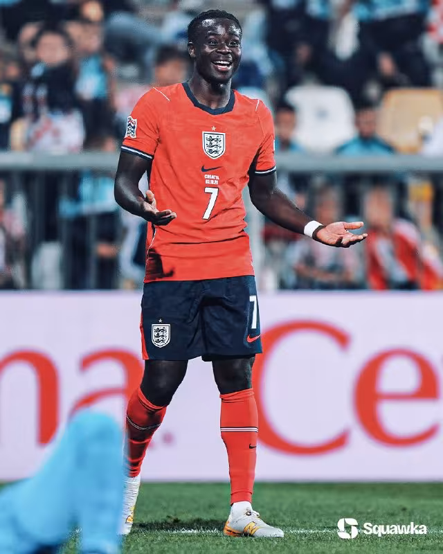 Bukayo Saka Xorvatiyaga qarshi o'yinda dubl qayd etdi
